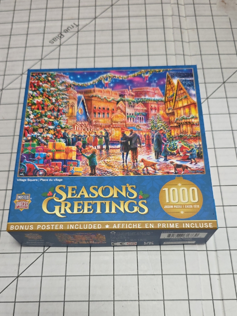 MasterPieces 1000 Piece Christmas Jigsaw Puzzle Village Square19.25"x26.75 NIB